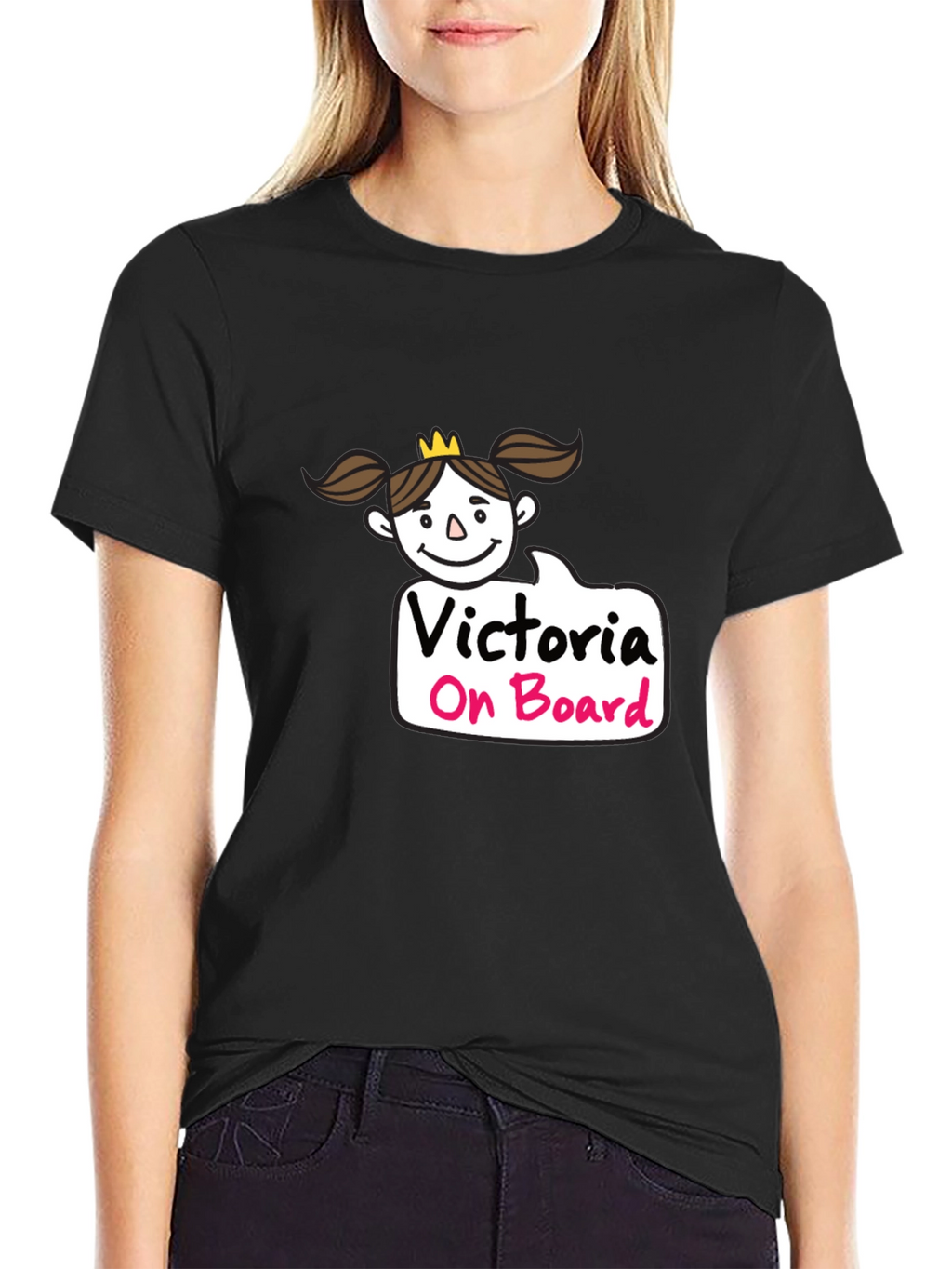 Victoria On Board Black T-Shirt