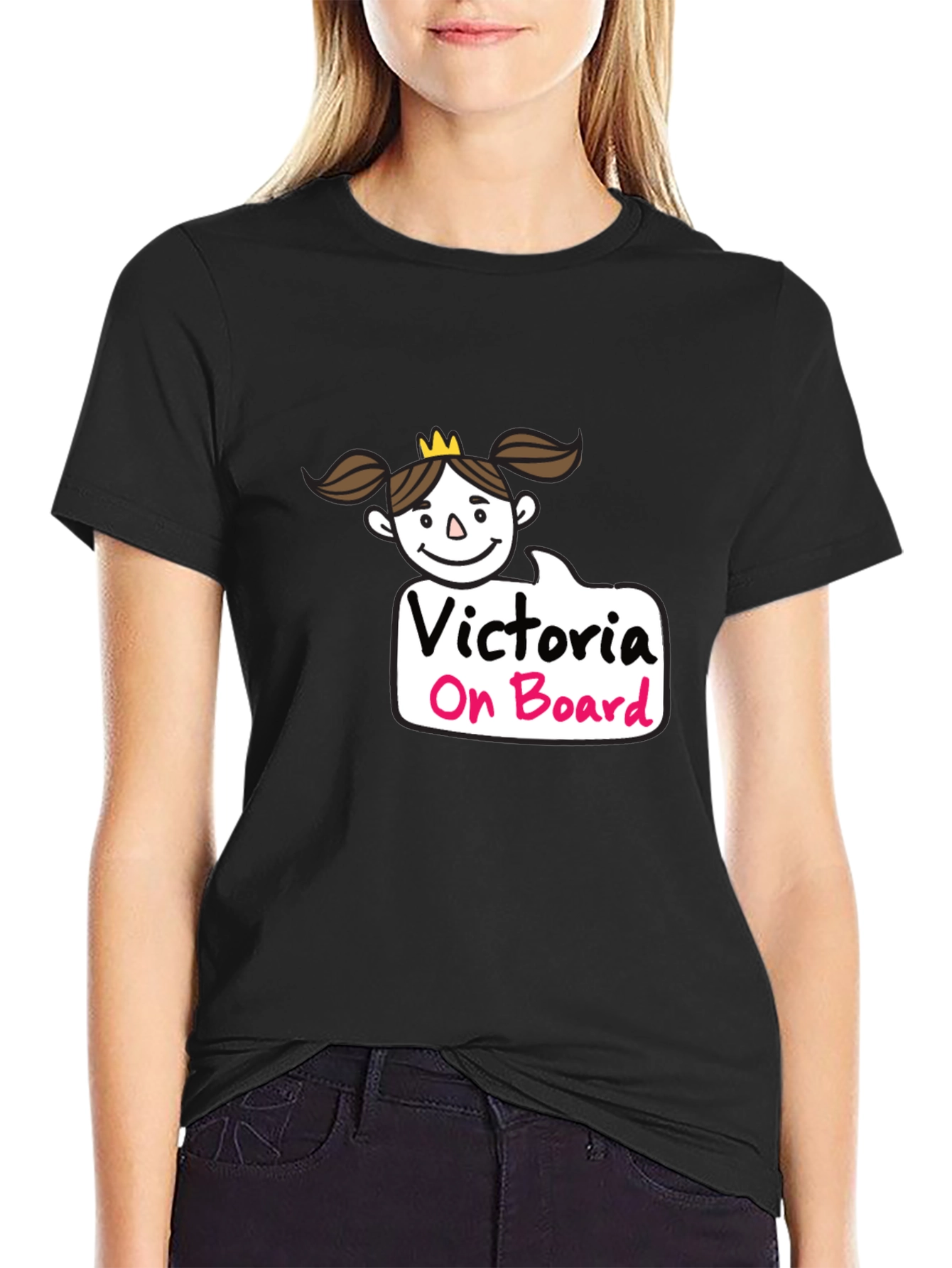 Victoria On Board Black T-Shirt