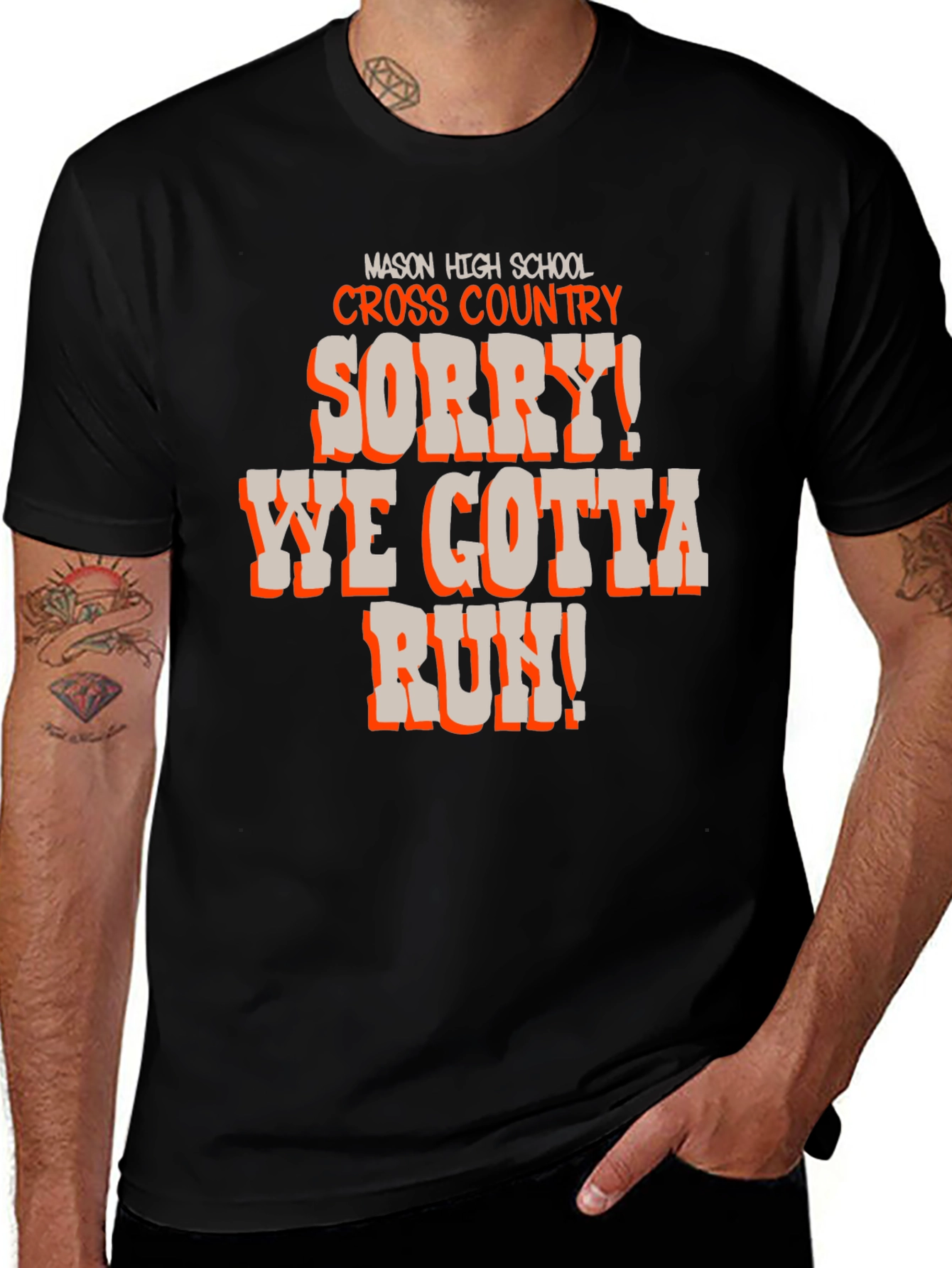 Funny Cross Country Runner T-Shirt - Sorry Gotta Run!