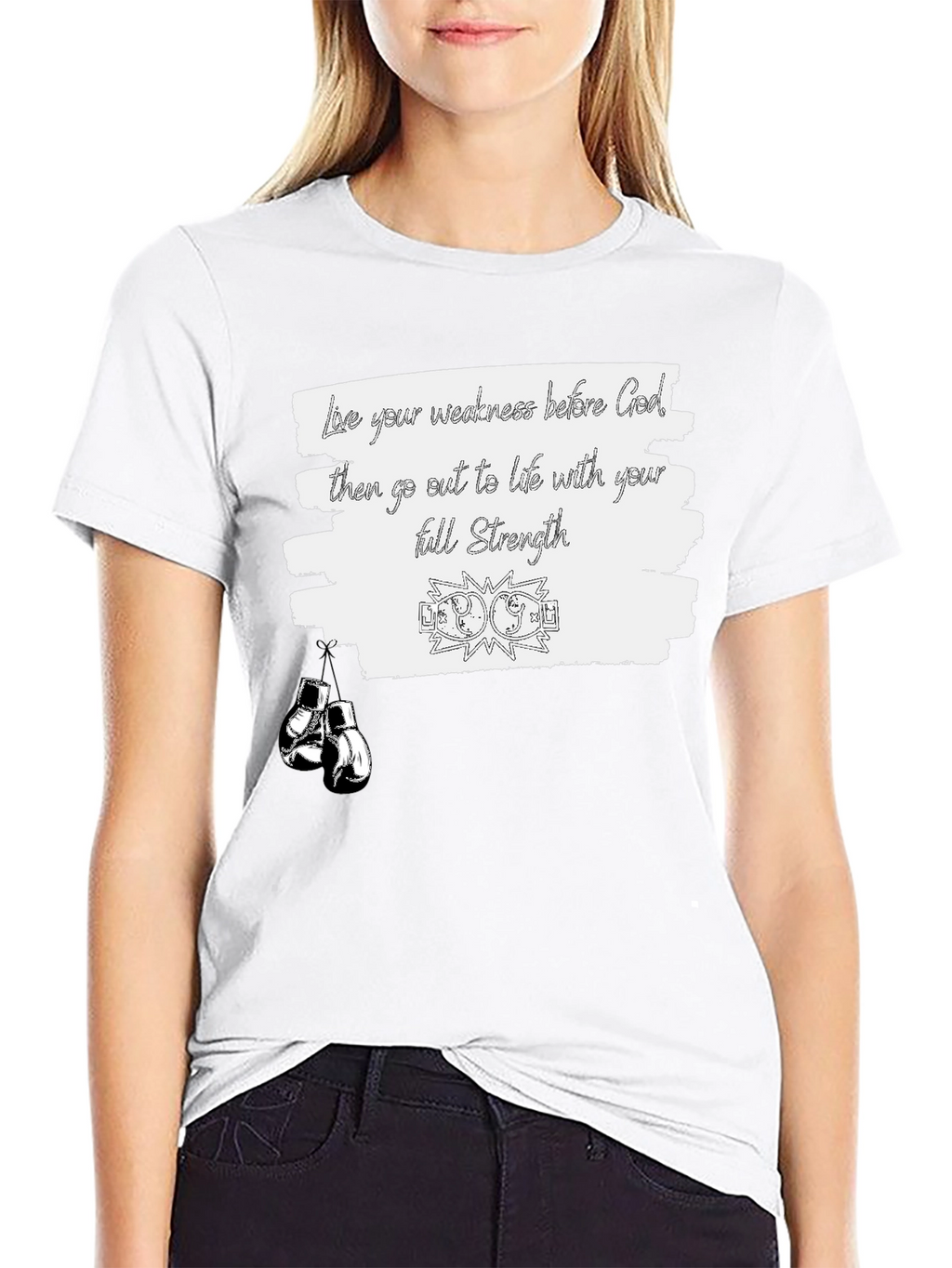 Motivational Boxing T-Shirt: Full Strength
