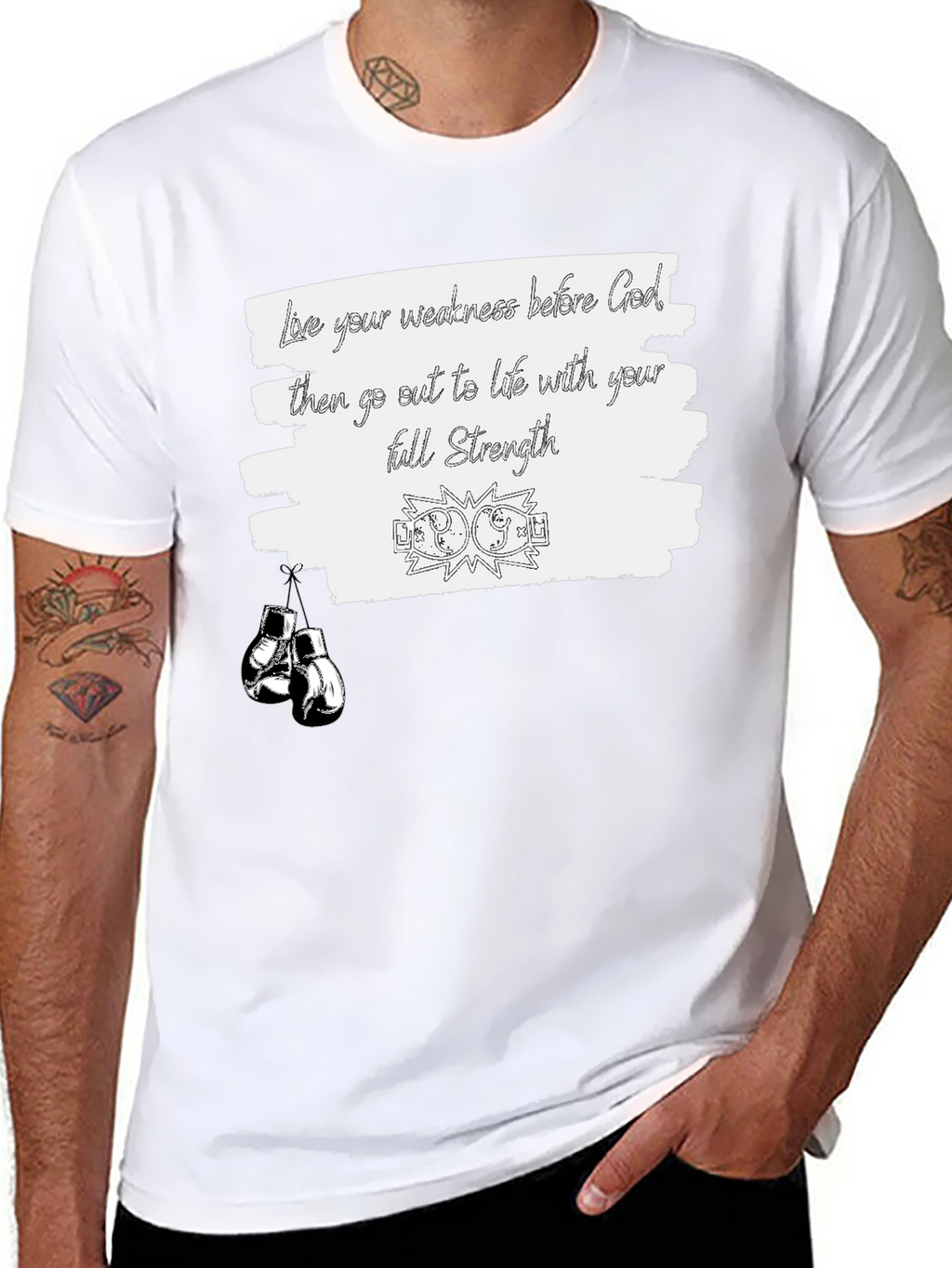 Motivational Boxing T-Shirt: Full Strength