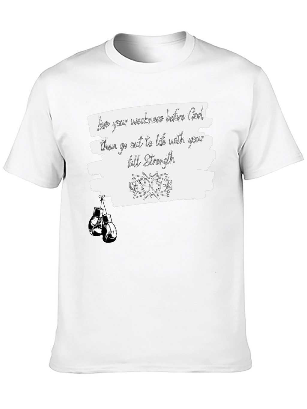 Motivational Boxing T-Shirt: Full Strength