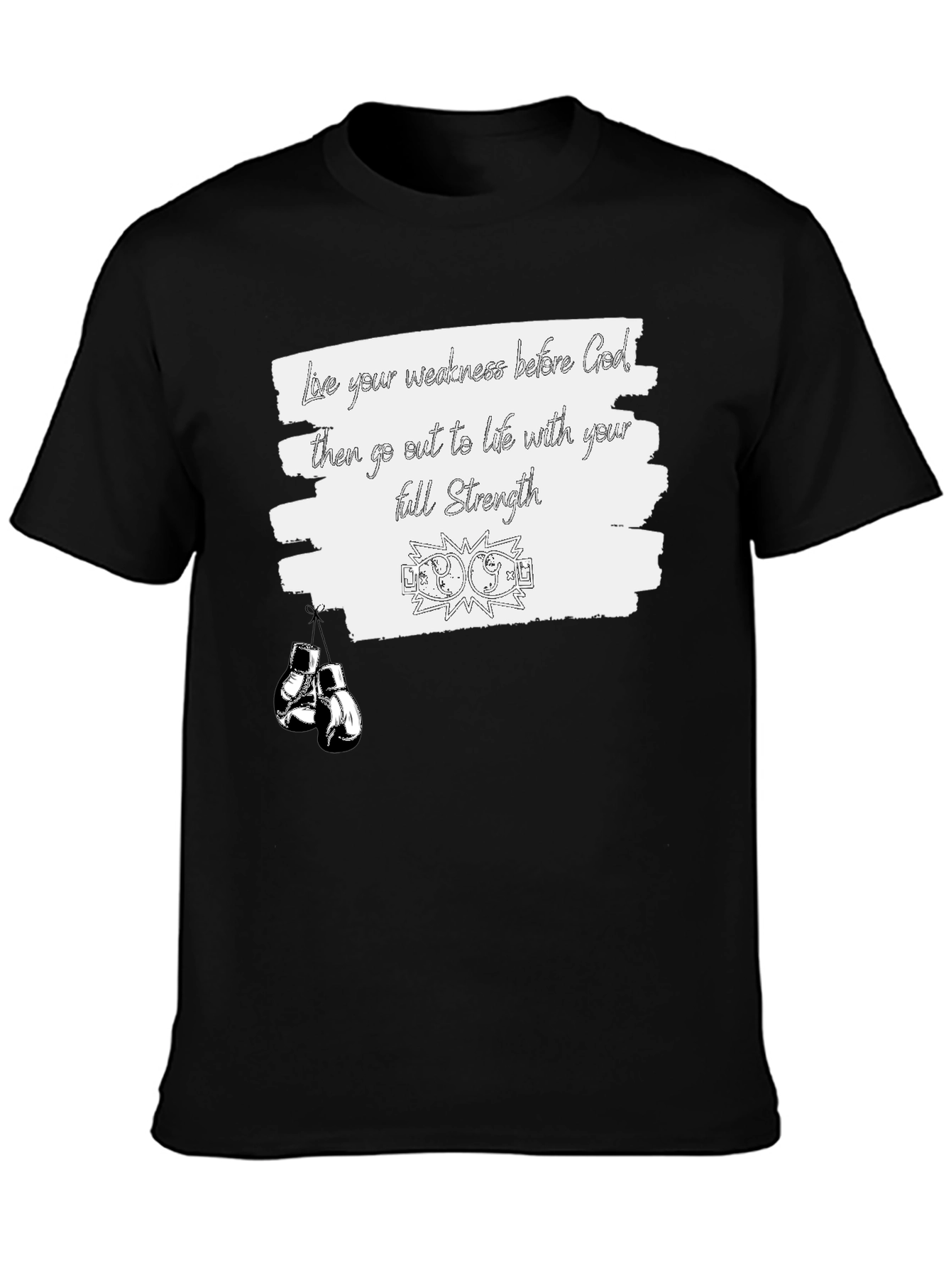 Motivational Boxing T-Shirt: Full Strength