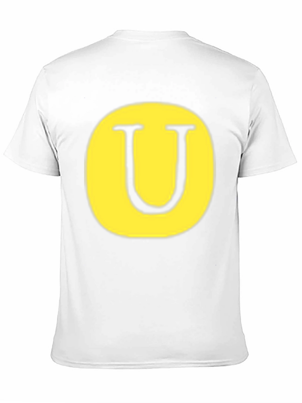 Letter U Graphic Tee - Black Cotton Blend