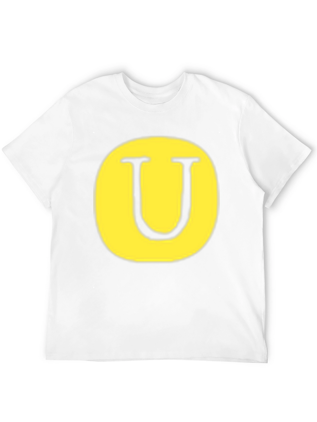 Letter U Graphic Tee - Black Cotton Blend