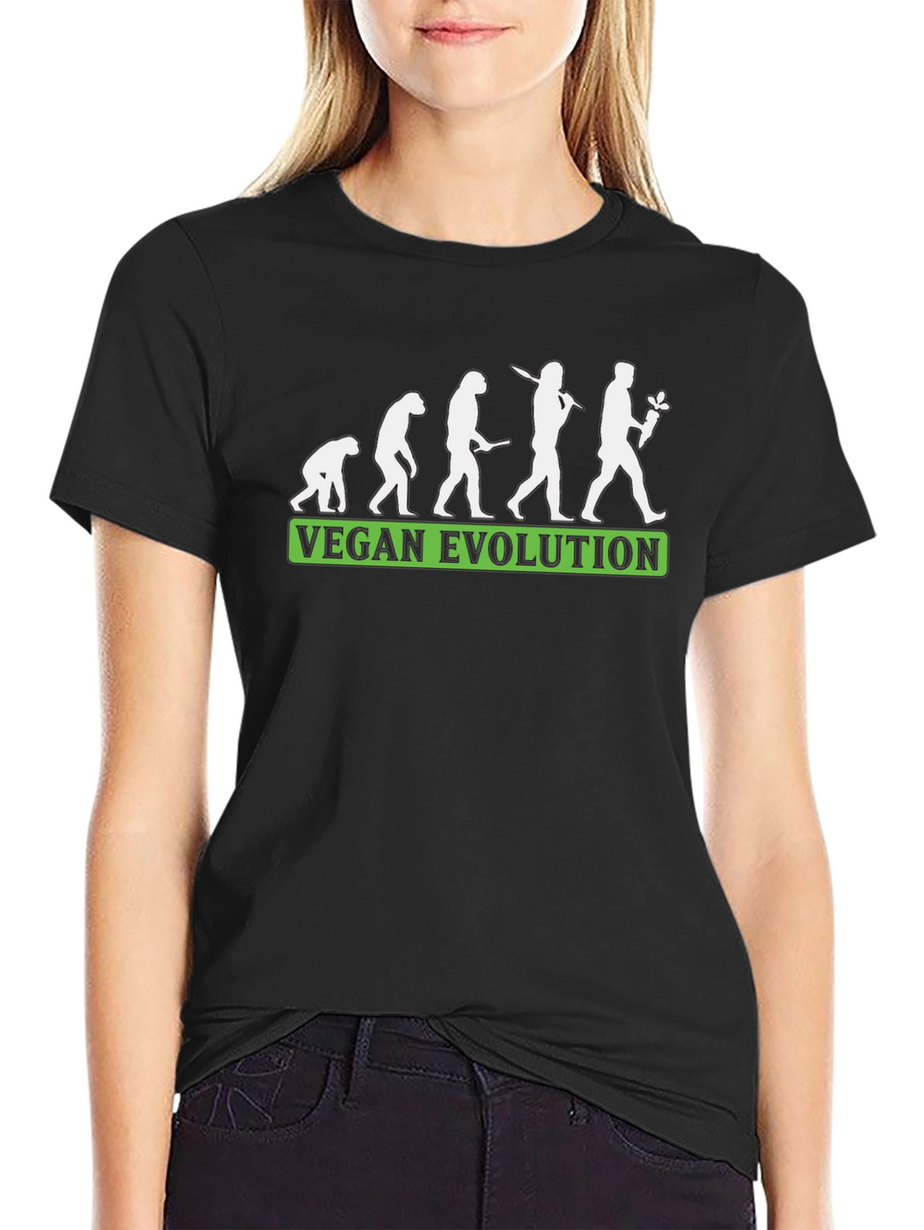 Vegan Evolution T-Shirt - Black Comfortable Fit