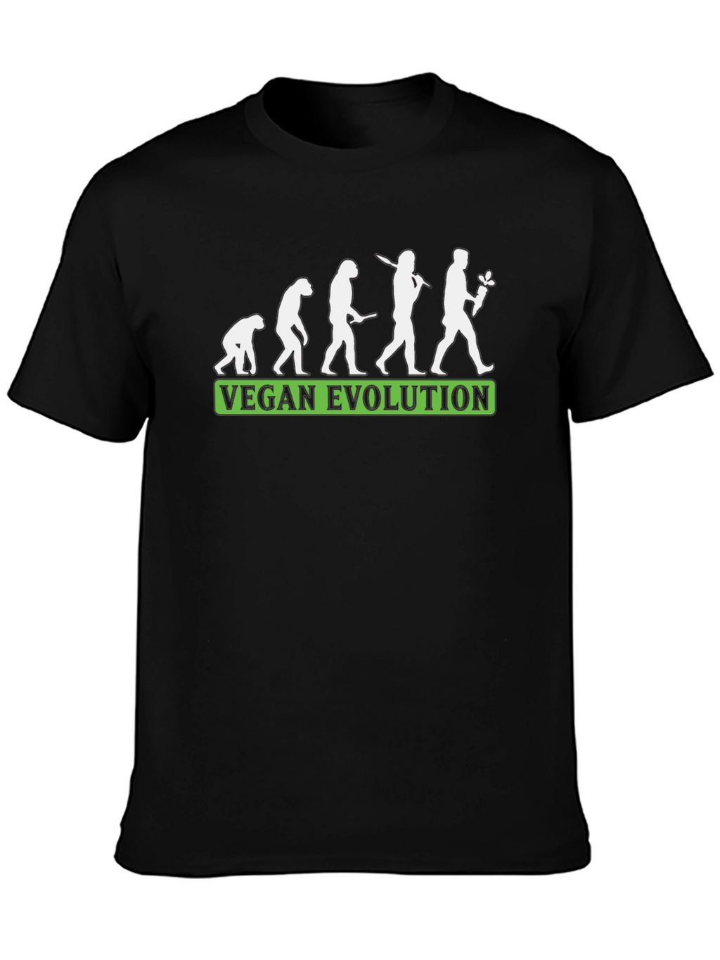 Vegan Evolution T-Shirt - Black Comfortable Fit