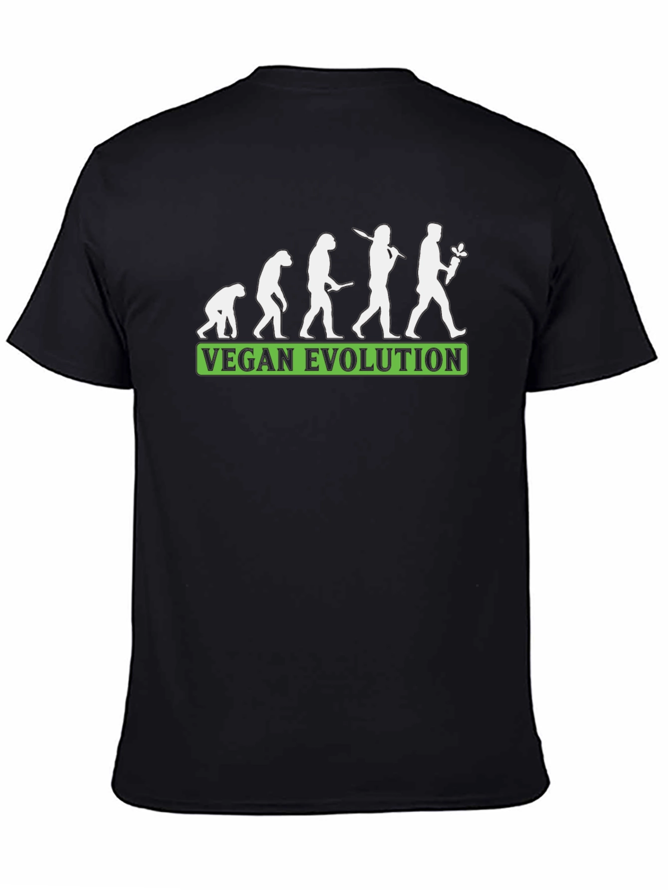 Vegan Evolution T-Shirt - Black Comfortable Fit