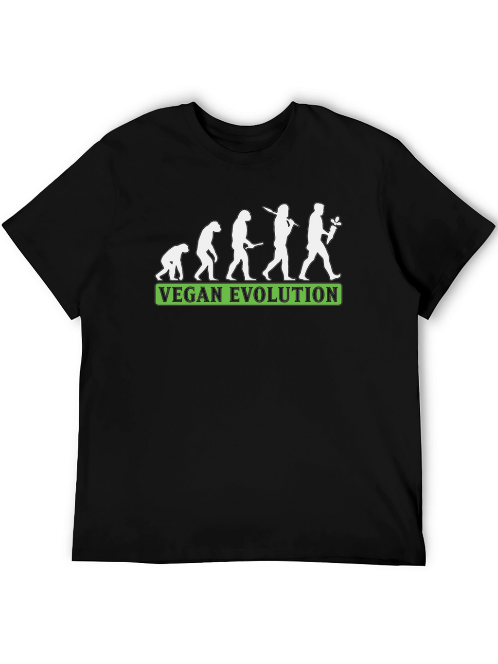 Vegan Evolution T-Shirt - Black Comfortable Fit