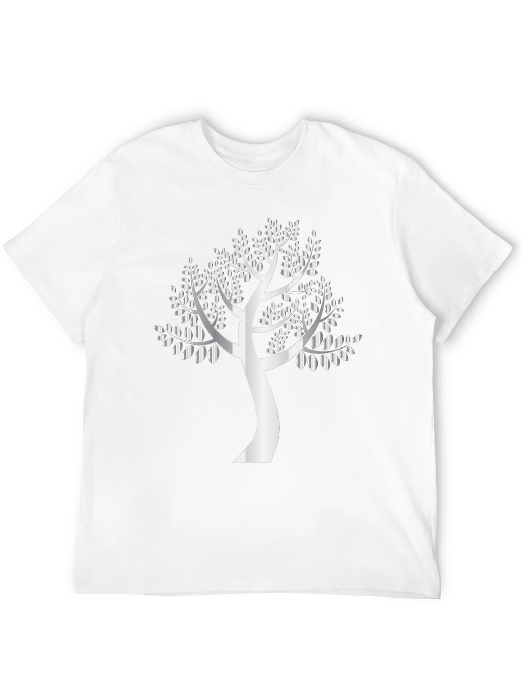 Silver Tree Graphic Black T-Shirt