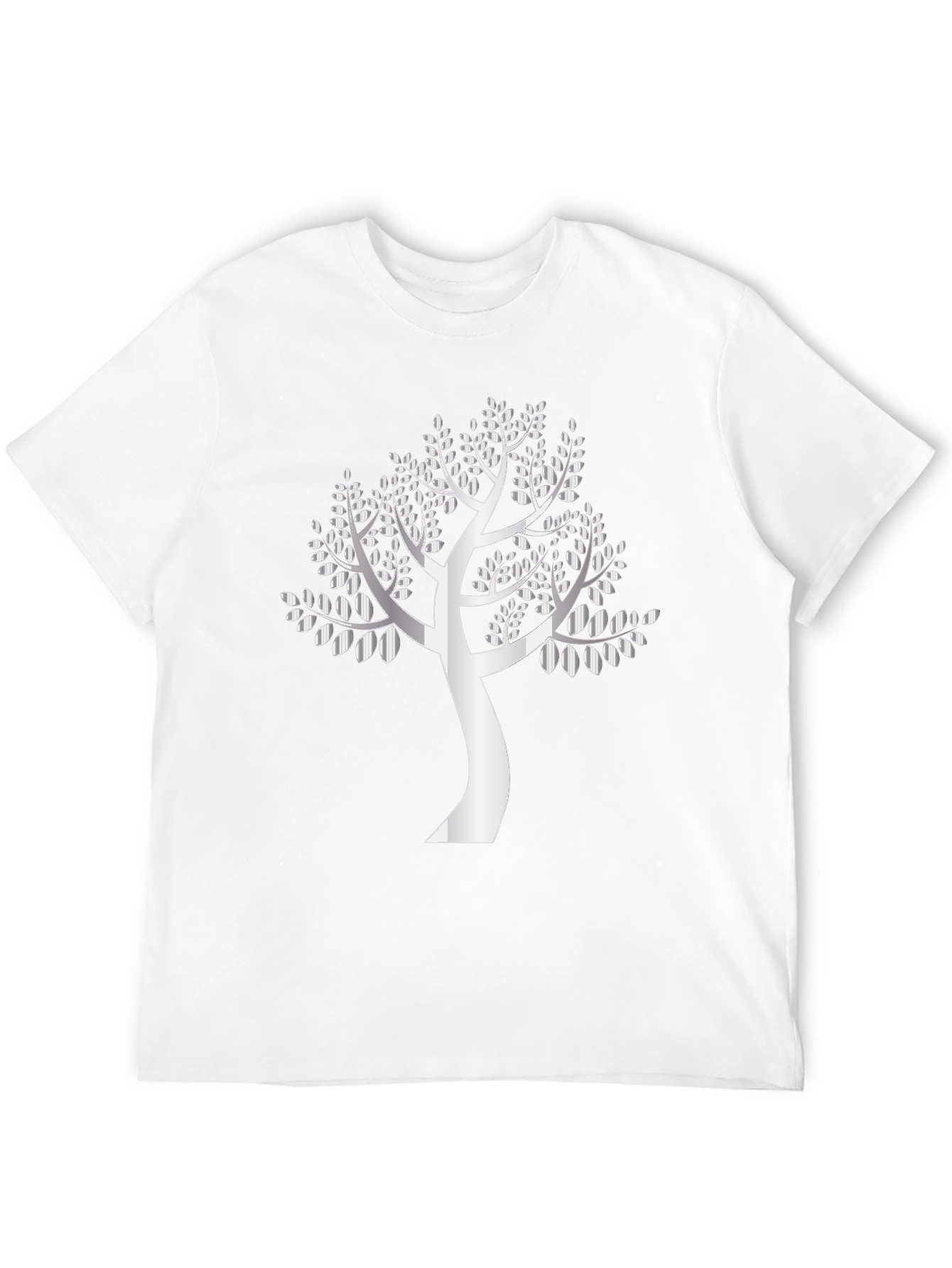 Silver Tree Graphic Black T-Shirt