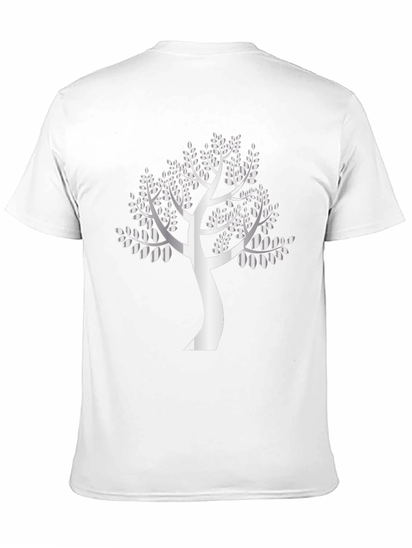 Silver Tree Graphic Black T-Shirt
