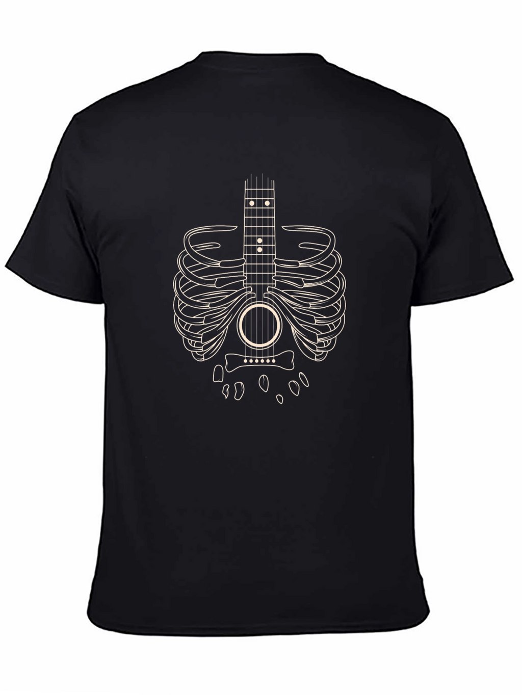 Guitar Rib Cage Graphic T-Shirt - Music Lover Tee
