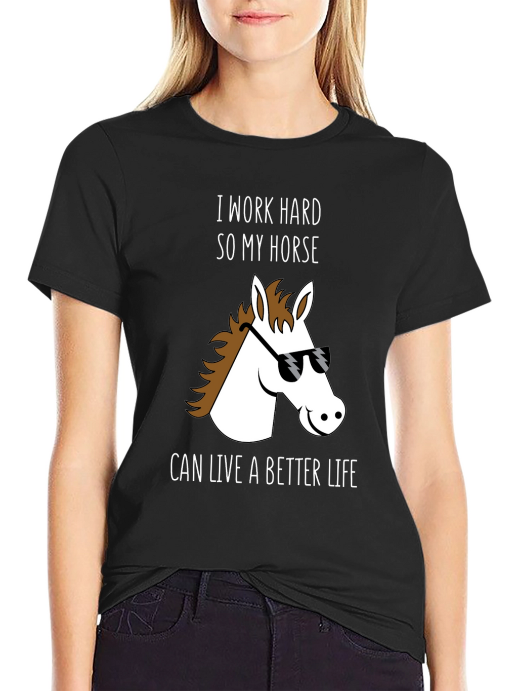 Horse Lover T-Shirt - I Work Hard