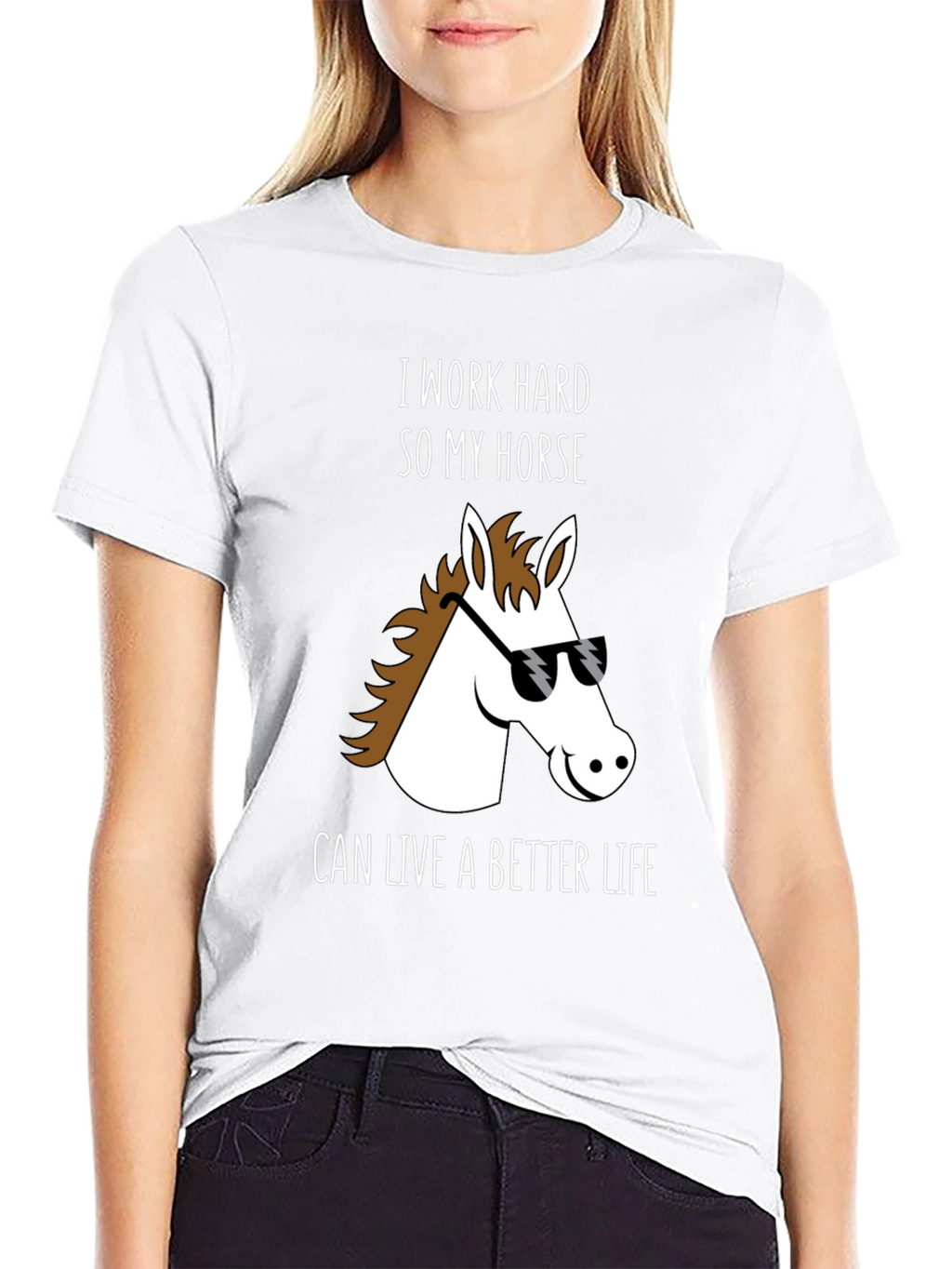 Horse Lover T-Shirt - I Work Hard