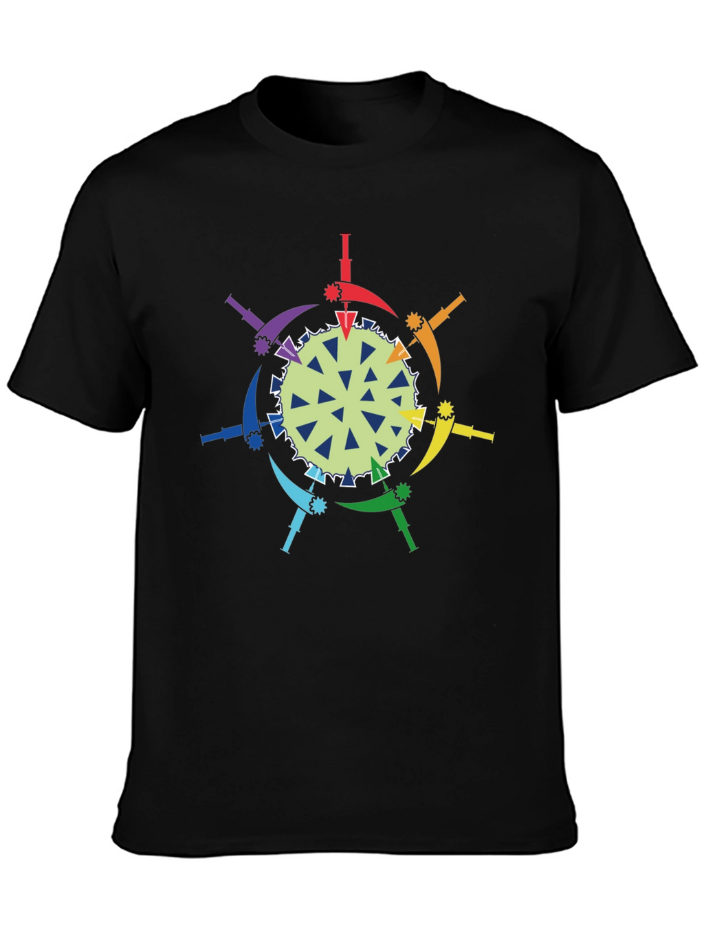 Rainbow Anti-Virus Black T-Shirt