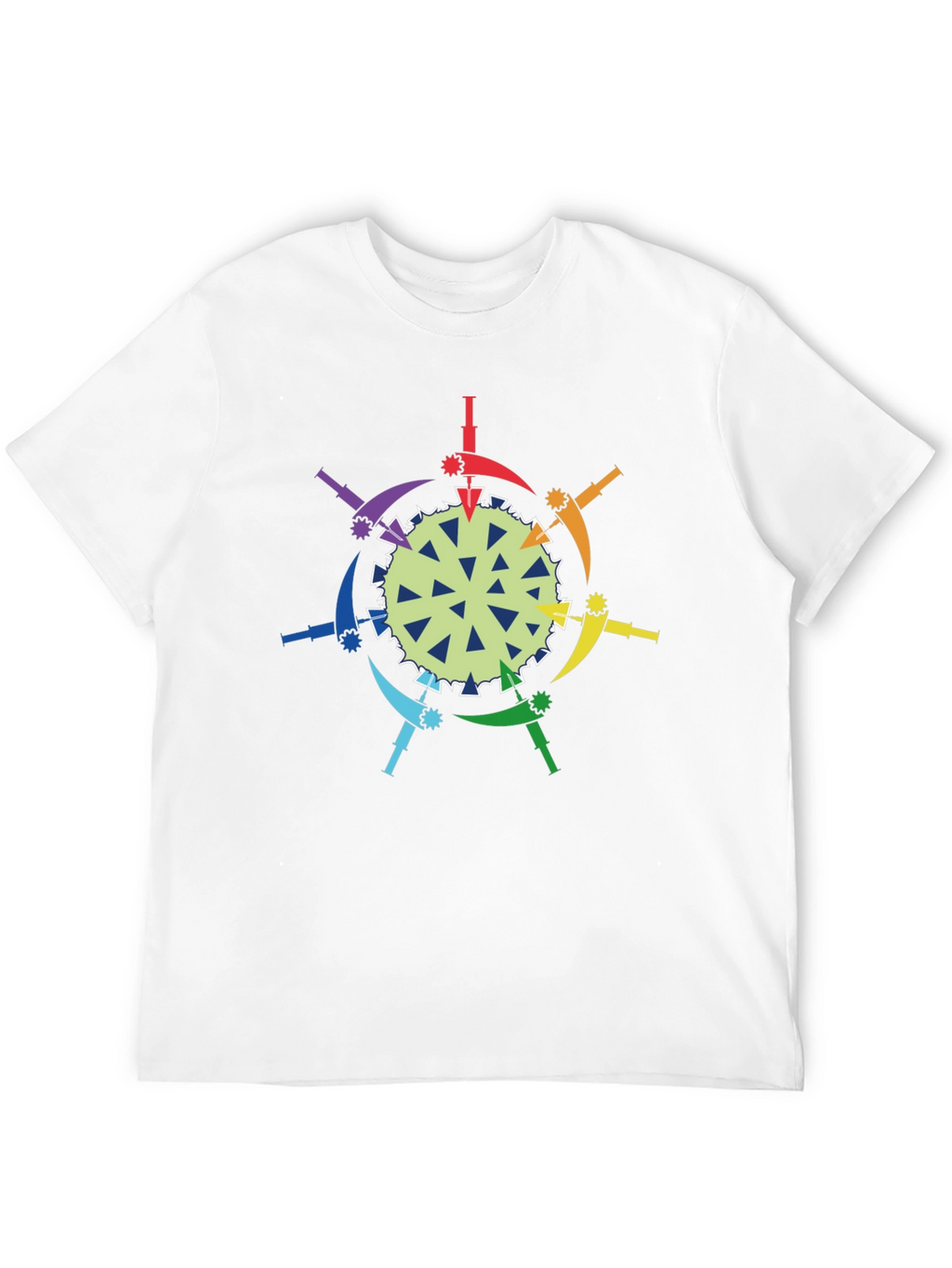 Rainbow Anti-Virus Black T-Shirt