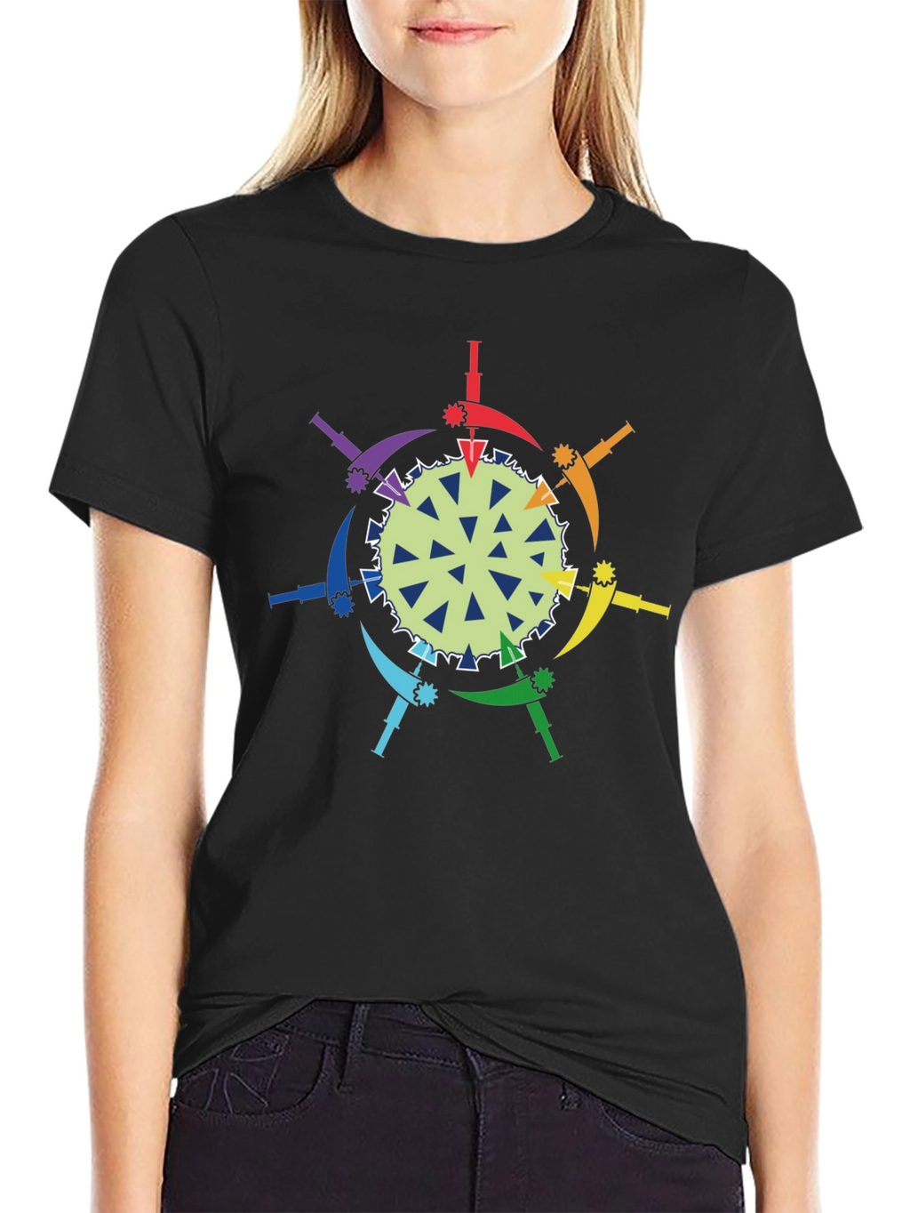 Rainbow Anti-Virus Black T-Shirt