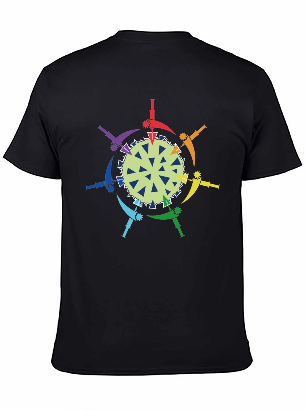 Rainbow Anti-Virus Black T-Shirt