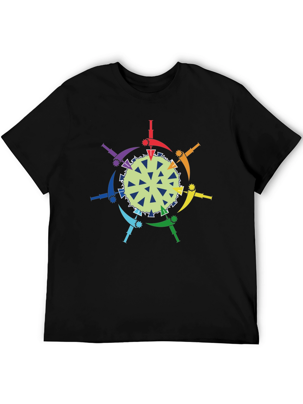 Rainbow Anti-Virus Black T-Shirt