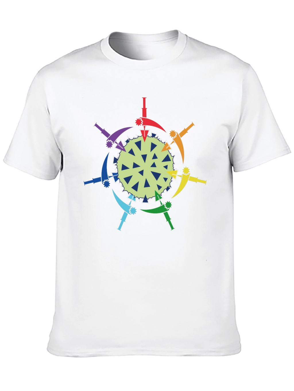 Rainbow Anti-Virus Black T-Shirt