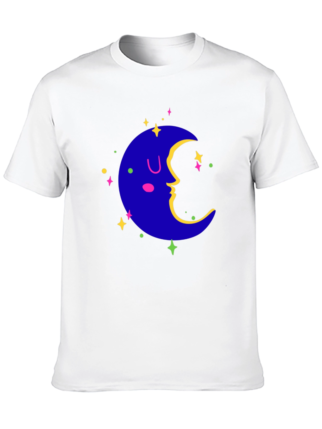 Dreamy Moon Graphic Tee - Black Casual T-Shirt