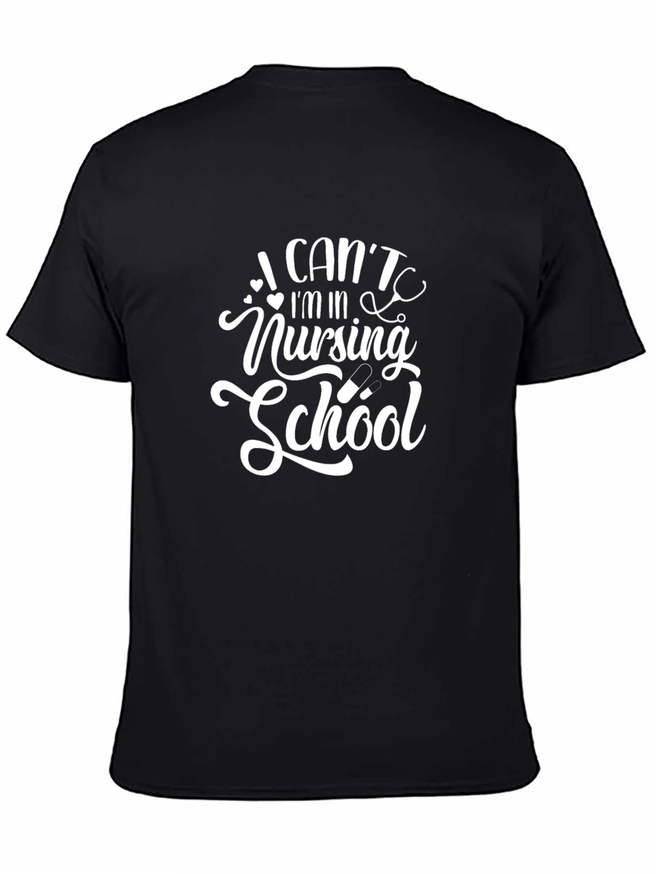 Nursing School T-Shirt - Black Short Sleeve Crew Neck Tee