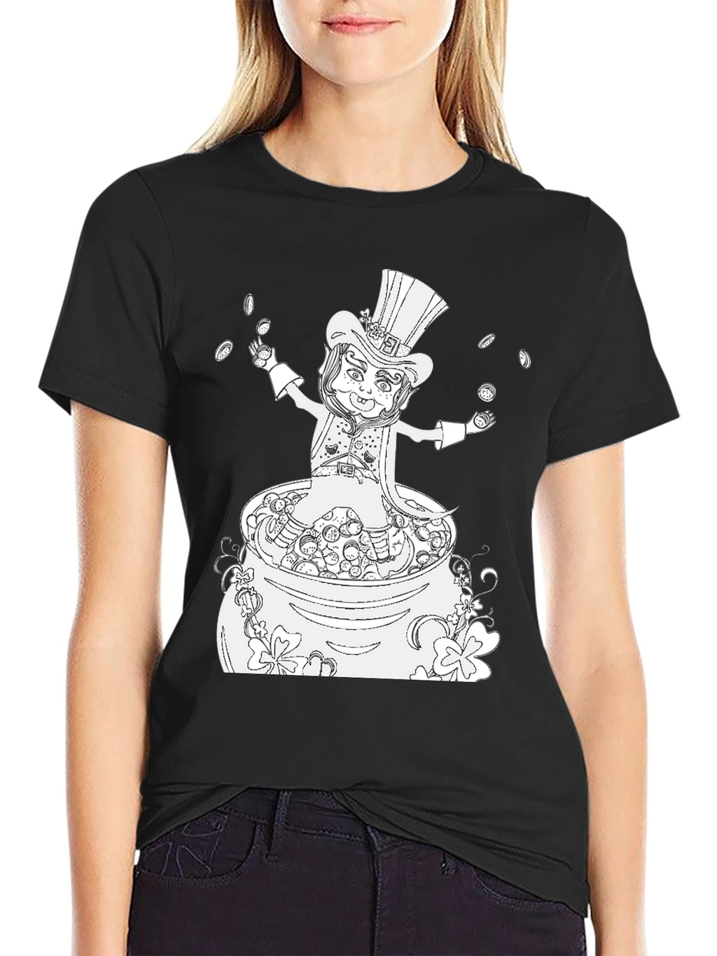 St. Patricks Day Graphic T-Shirt - Lucky Leprechaun