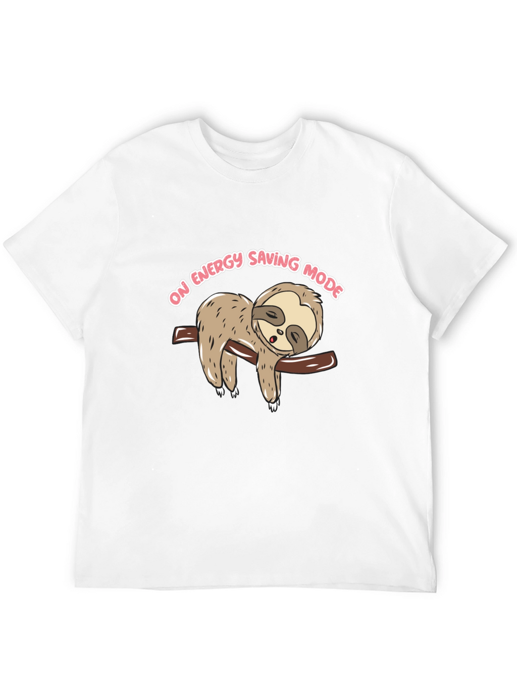 Sloth On Energy Saving Mode Graphic T-Shirt
