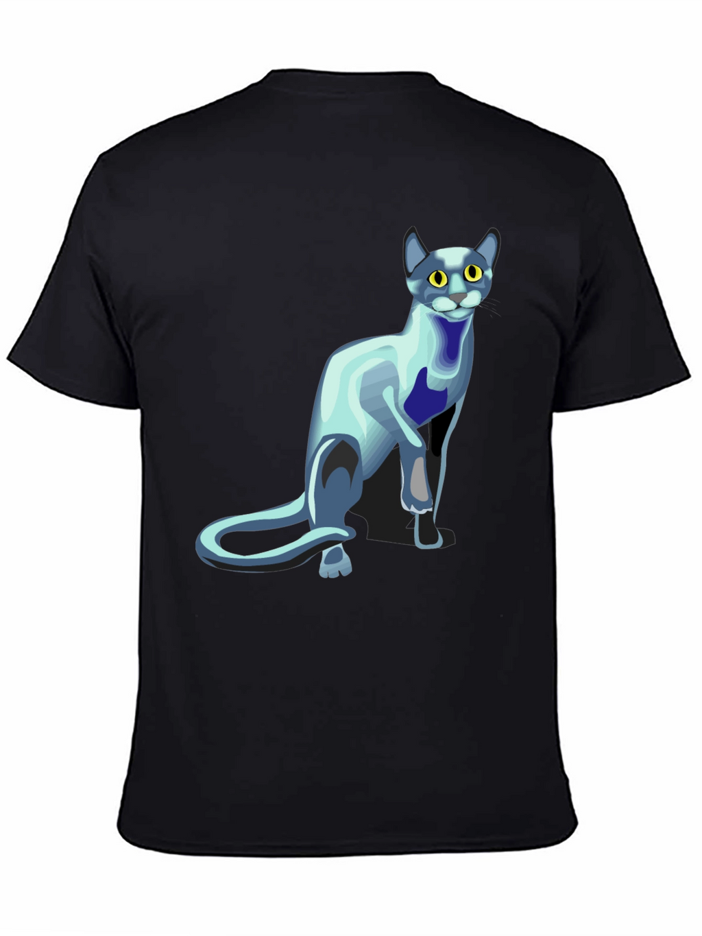Cool Cat Graphic T-Shirt - Black