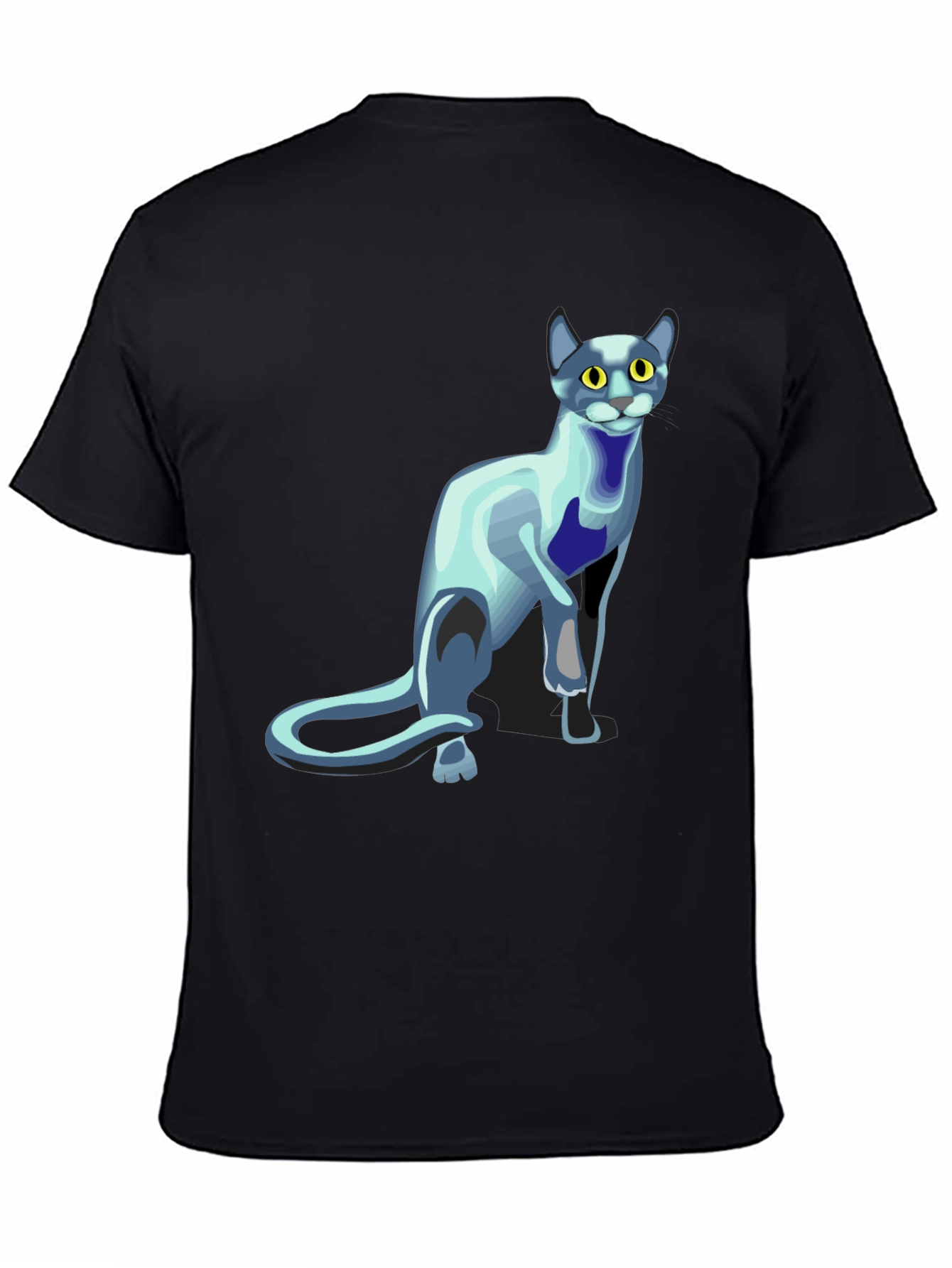 Cool Cat Graphic T-Shirt - Black