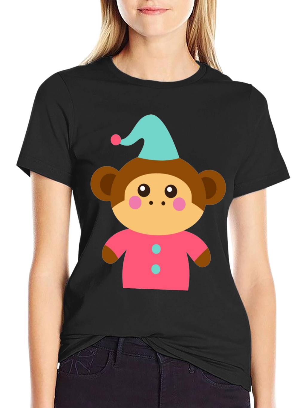Cartoon Monkey Pajama T-Shirt