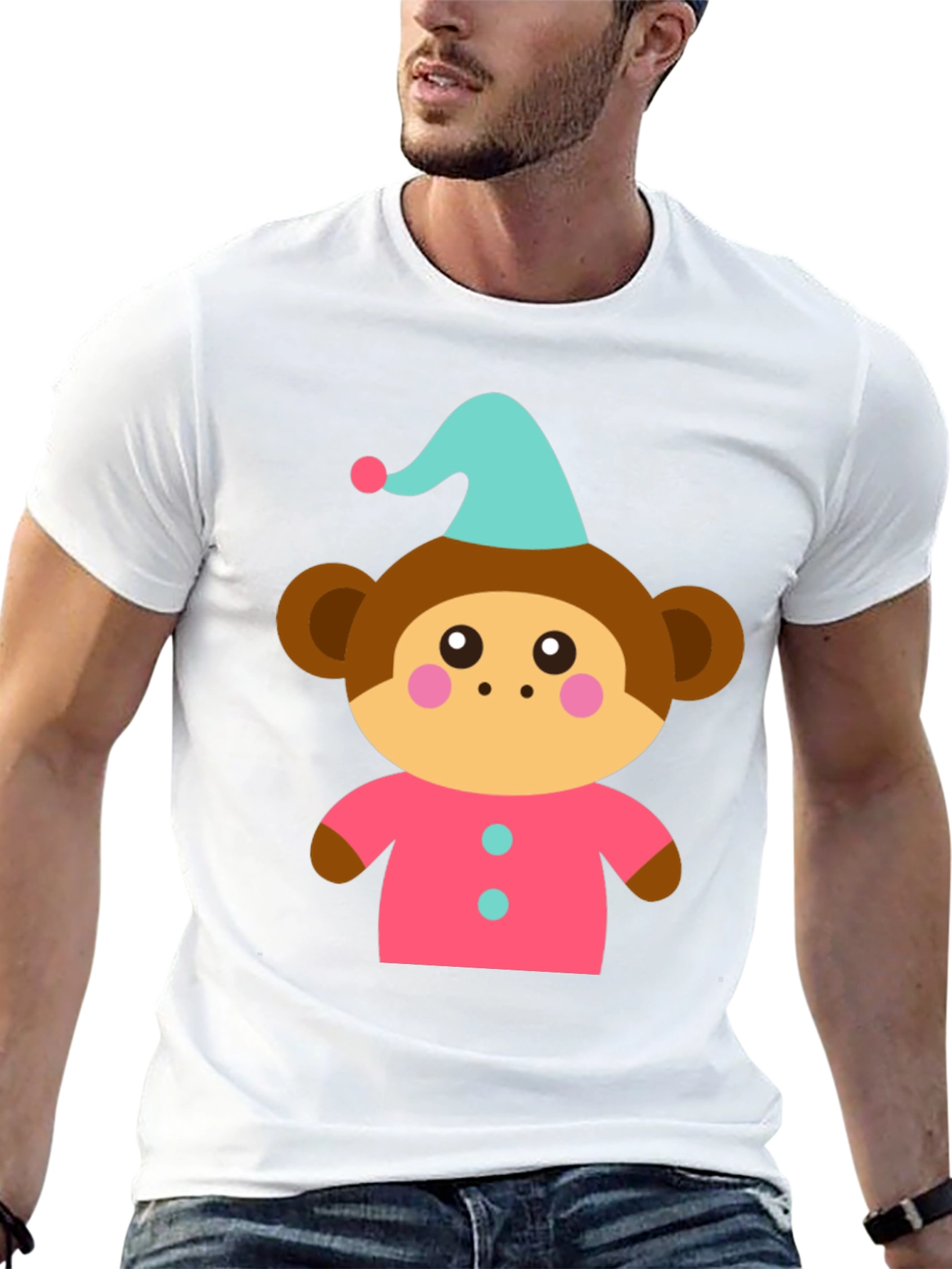 Cartoon Monkey Pajama T-Shirt