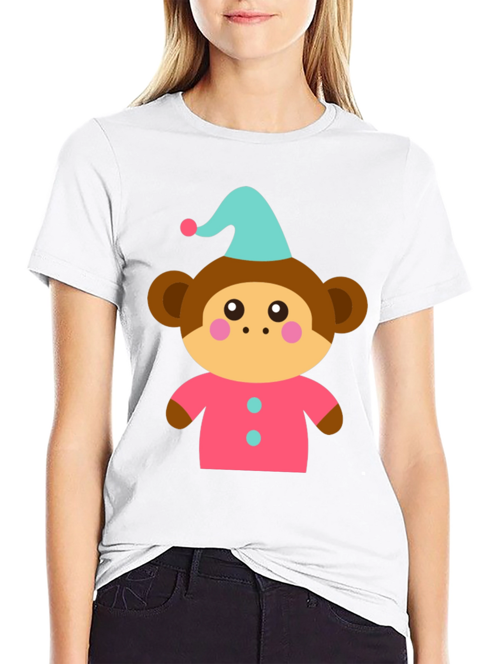 Cartoon Monkey Pajama T-Shirt