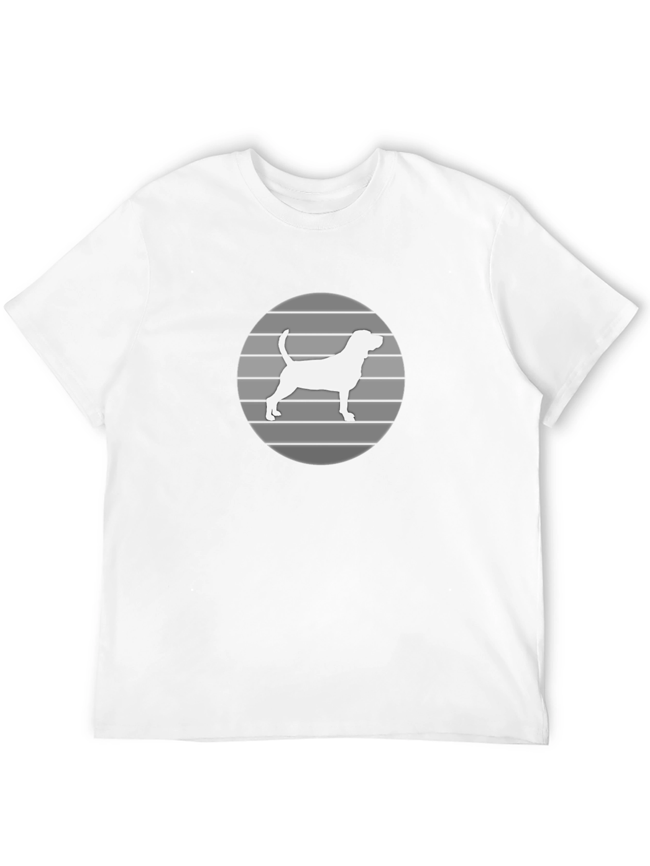 Dog Silhouette Graphic Tee - Mens Black T-Shirt