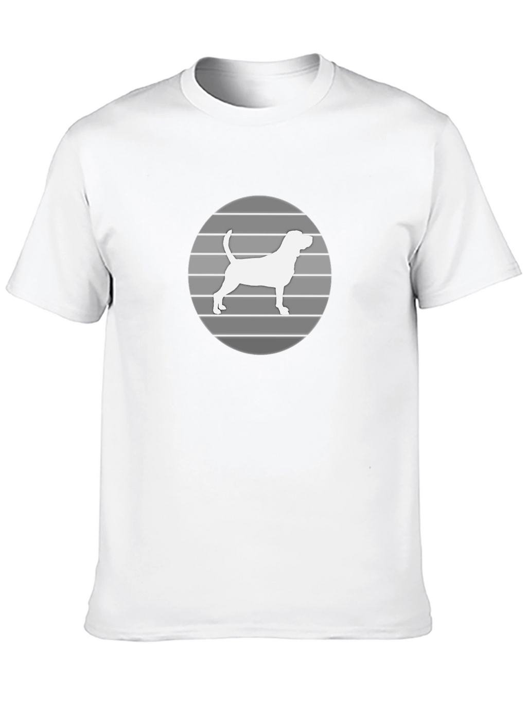 Dog Silhouette Graphic Tee - Mens Black T-Shirt
