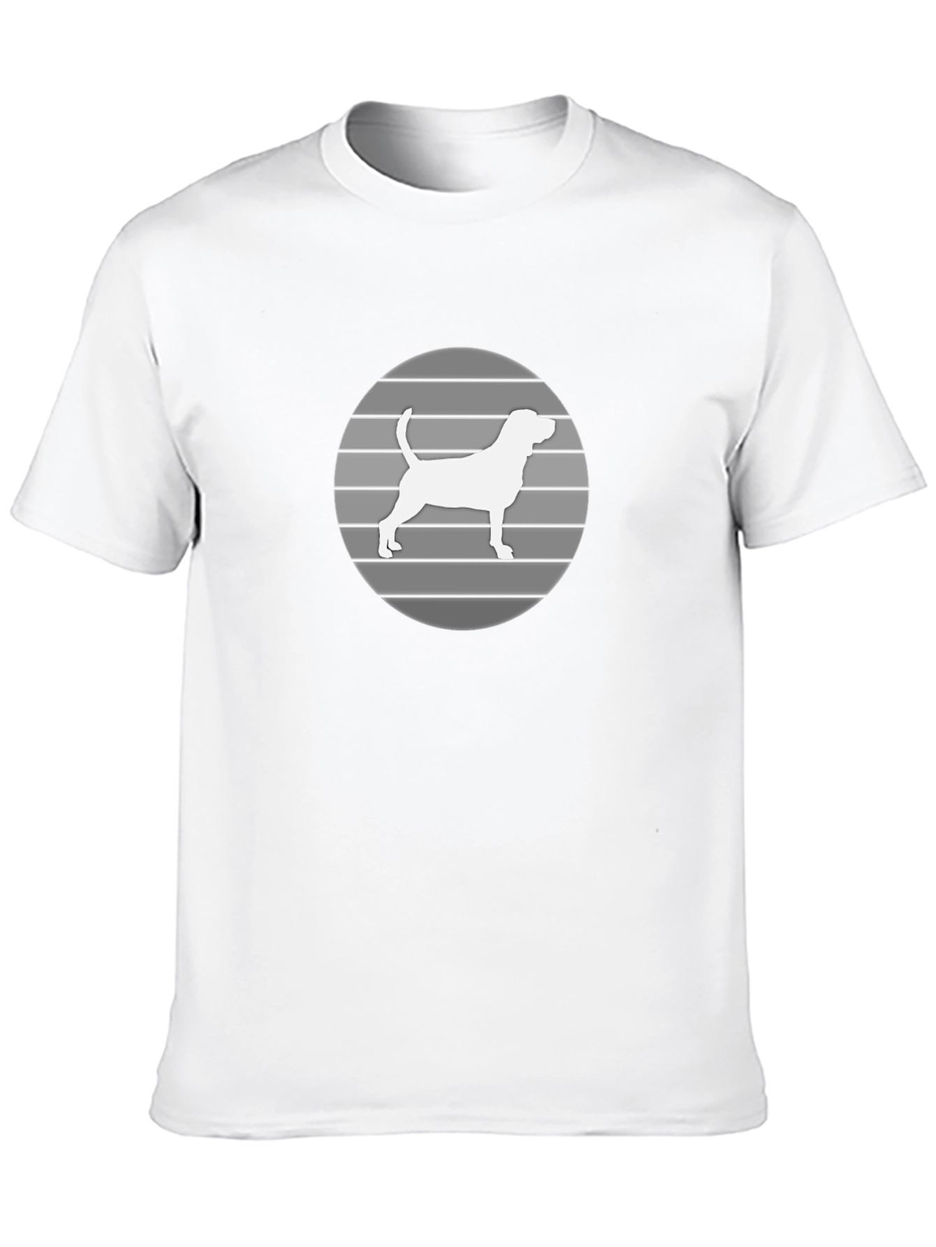 Dog Silhouette Graphic Tee - Mens Black T-Shirt