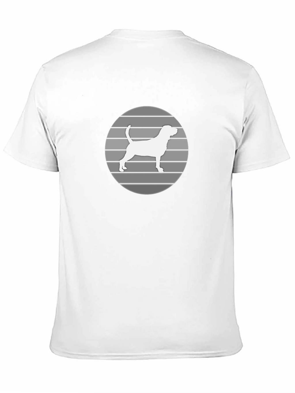 Dog Silhouette Graphic Tee - Mens Black T-Shirt