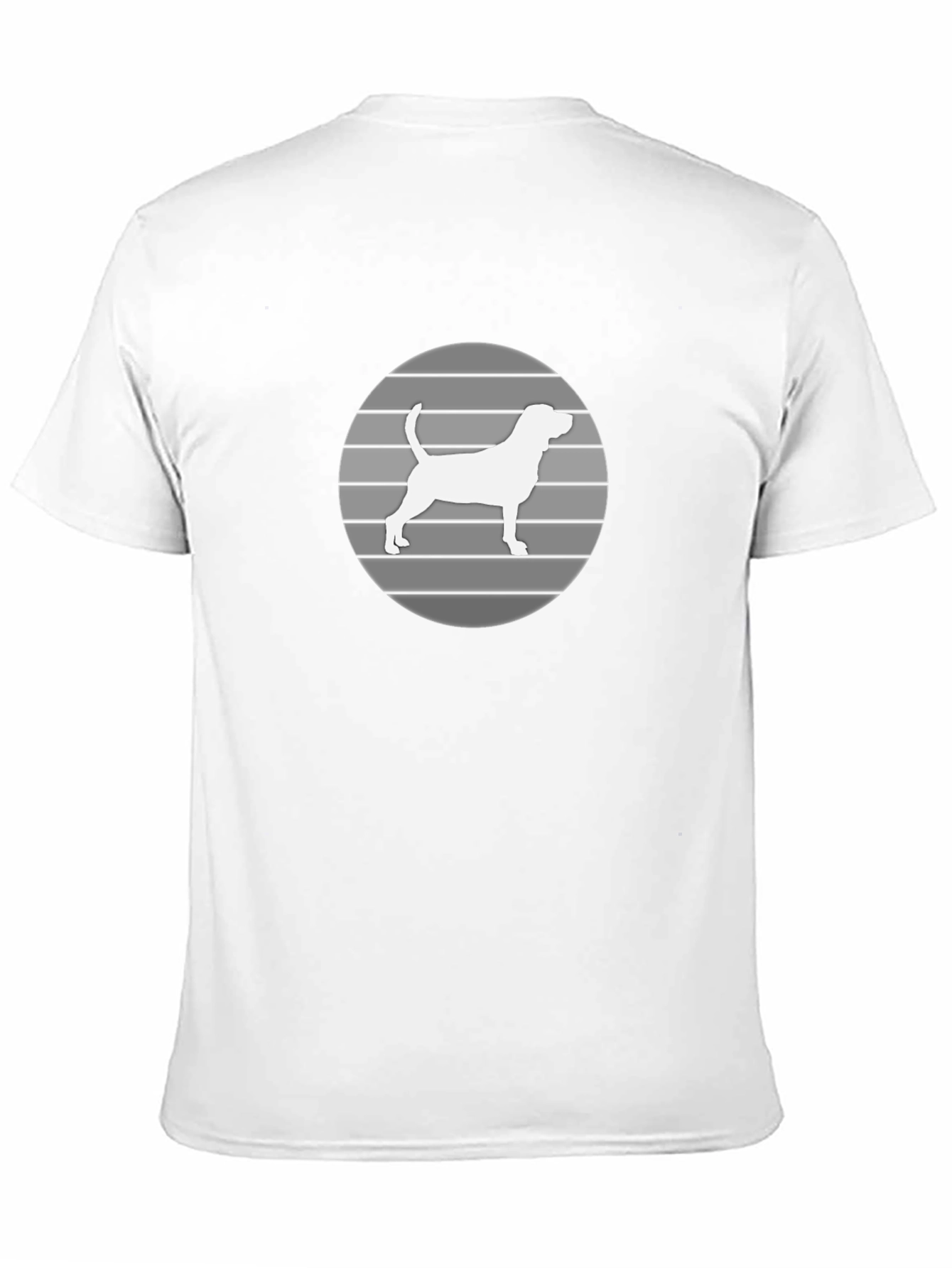 Dog Silhouette Graphic Tee - Mens Black T-Shirt