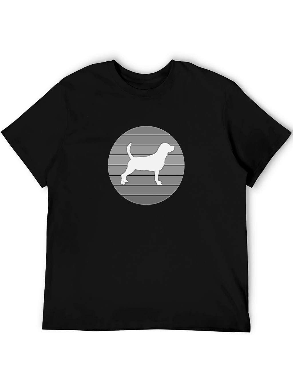 Dog Silhouette Graphic Tee - Mens Black T-Shirt