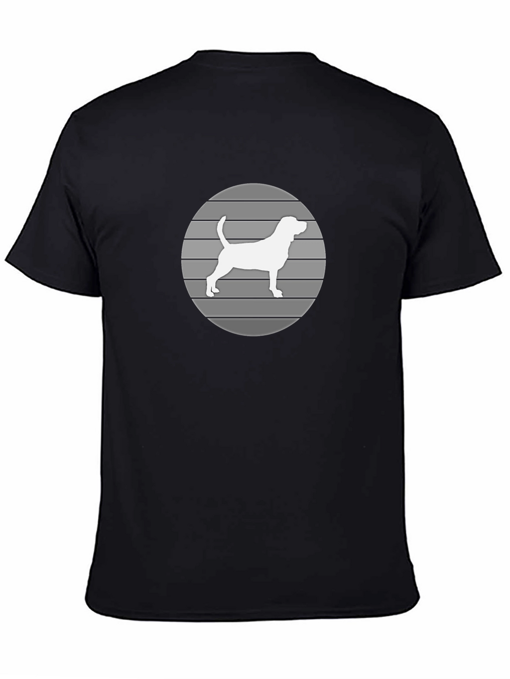 Dog Silhouette Graphic Tee - Mens Black T-Shirt