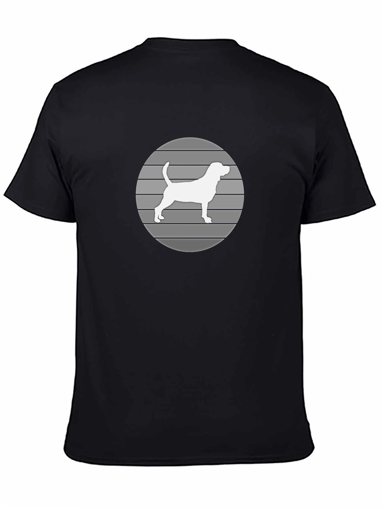Dog Silhouette Graphic Tee - Mens Black T-Shirt