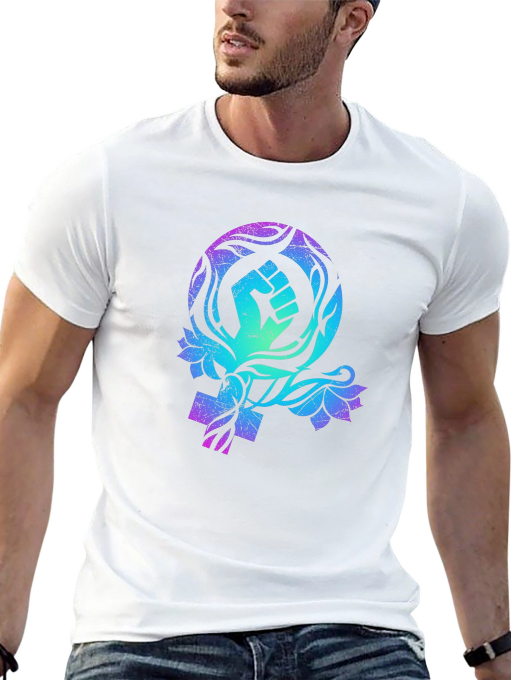 Feminist Fist Symbol Graphic Tee - Empowering Design