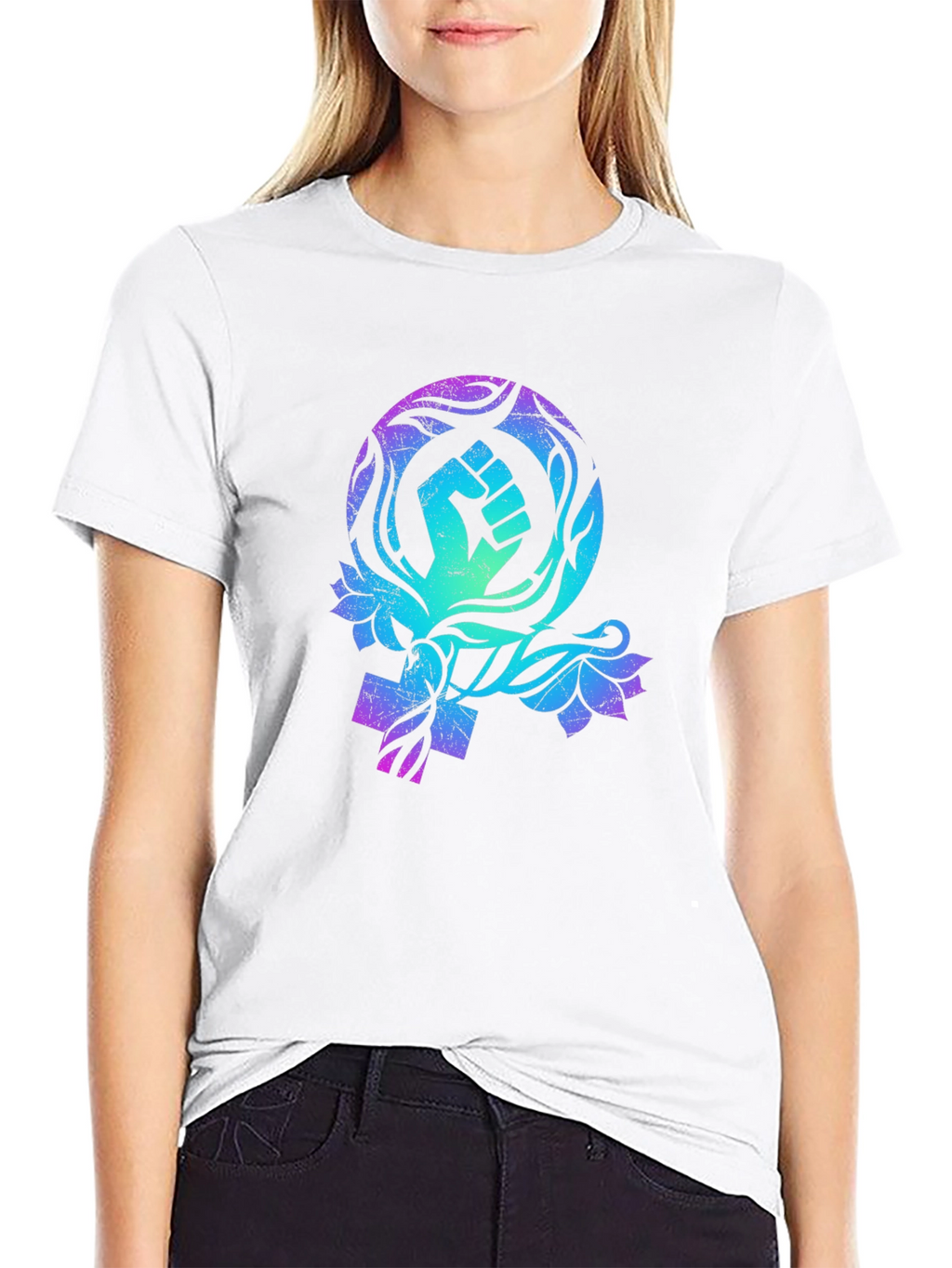 Feminist Fist Symbol Graphic Tee - Empowering Design