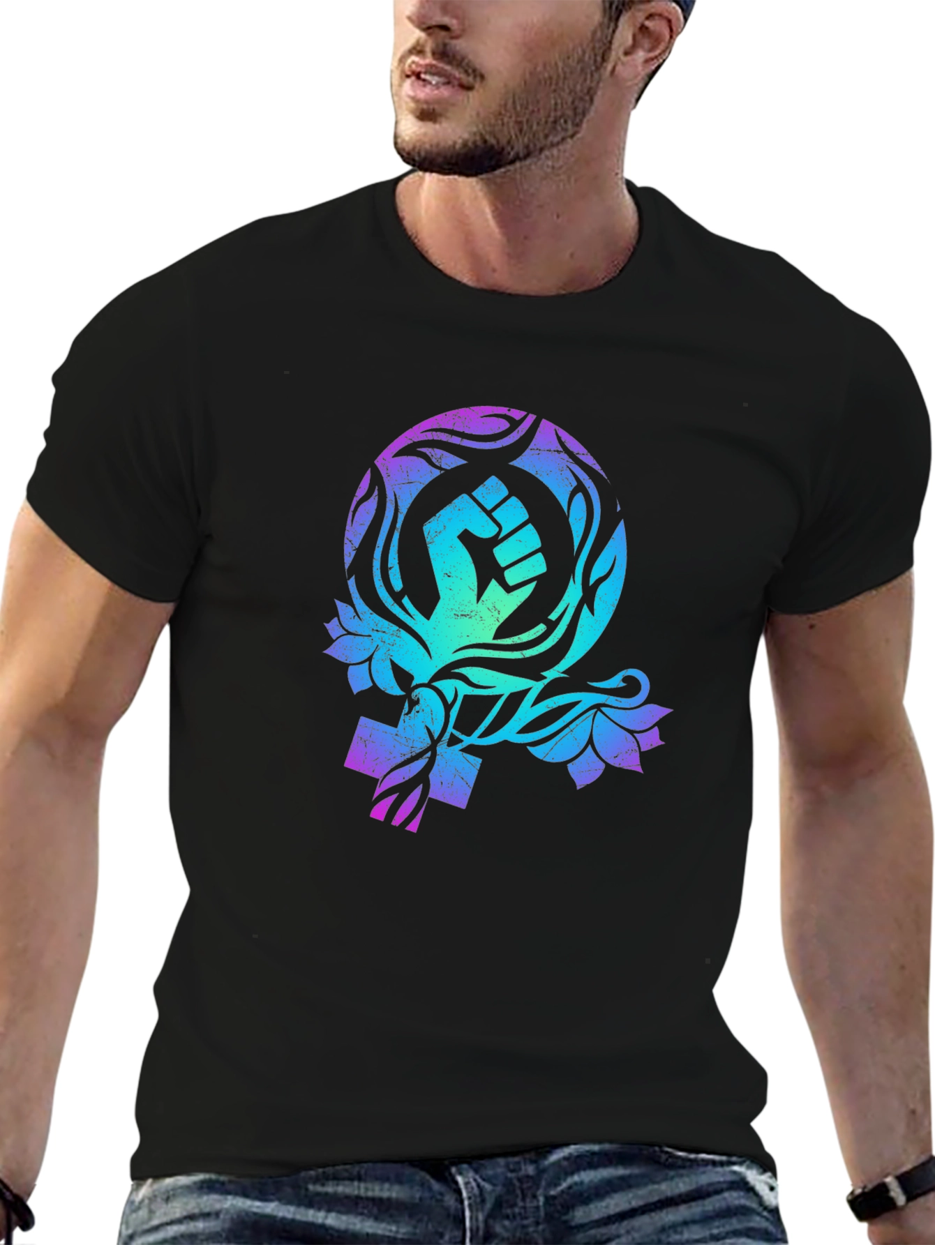 Feminist Fist Symbol Graphic Tee - Empowering Design