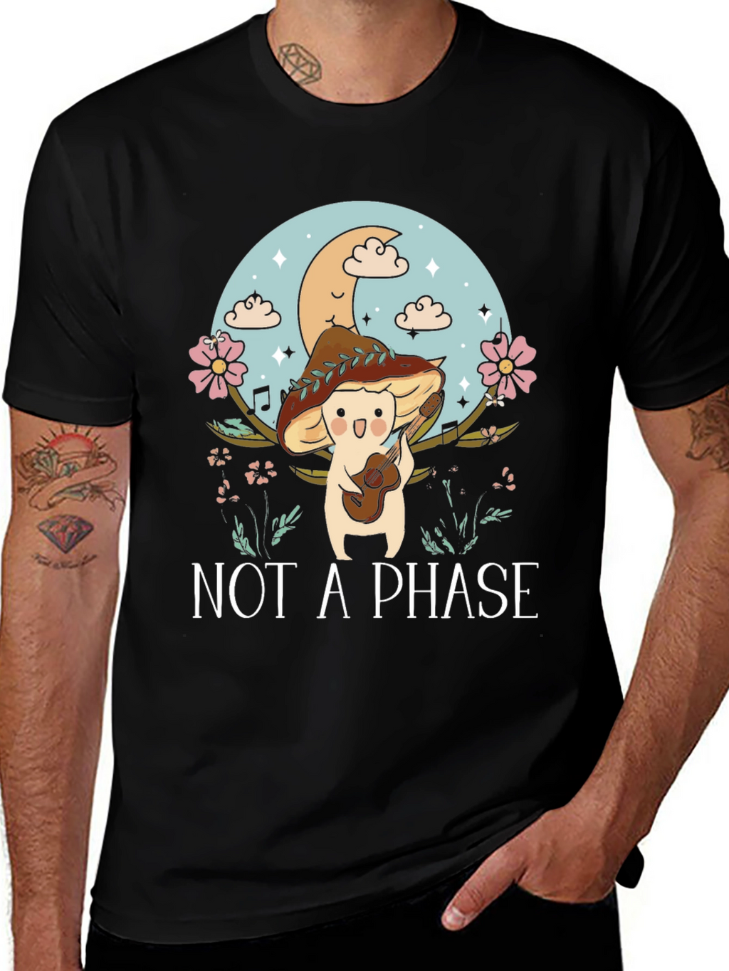 Mushroom Musician T-Shirt - Not a Phase