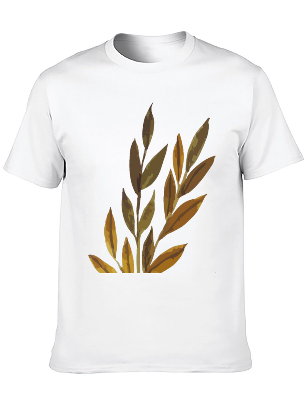 Mens Graphic Tee - Earthy Leaf Design