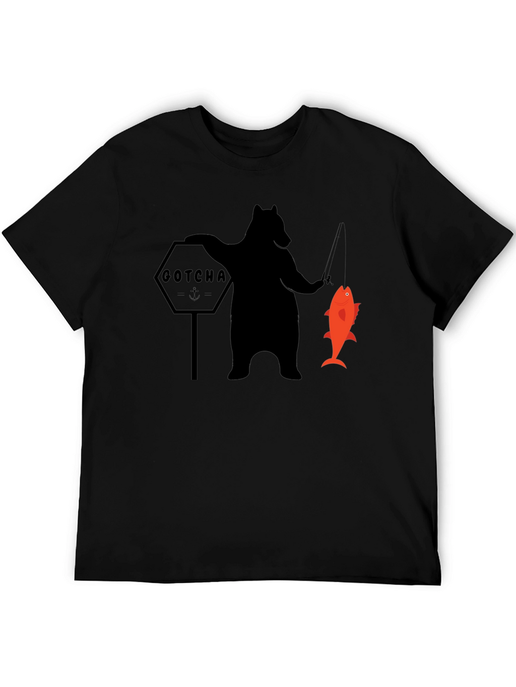 Bear Fishing Graphic T-Shirt - GOTCHA Design