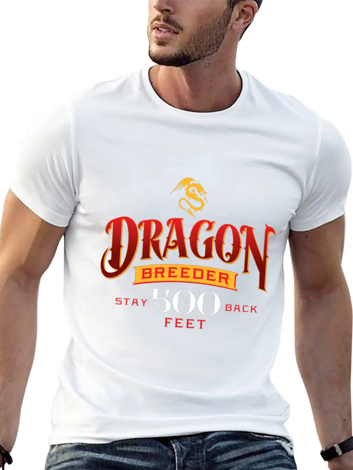 Dragon Breeder Stay Back 500 Feet Black T-Shirt