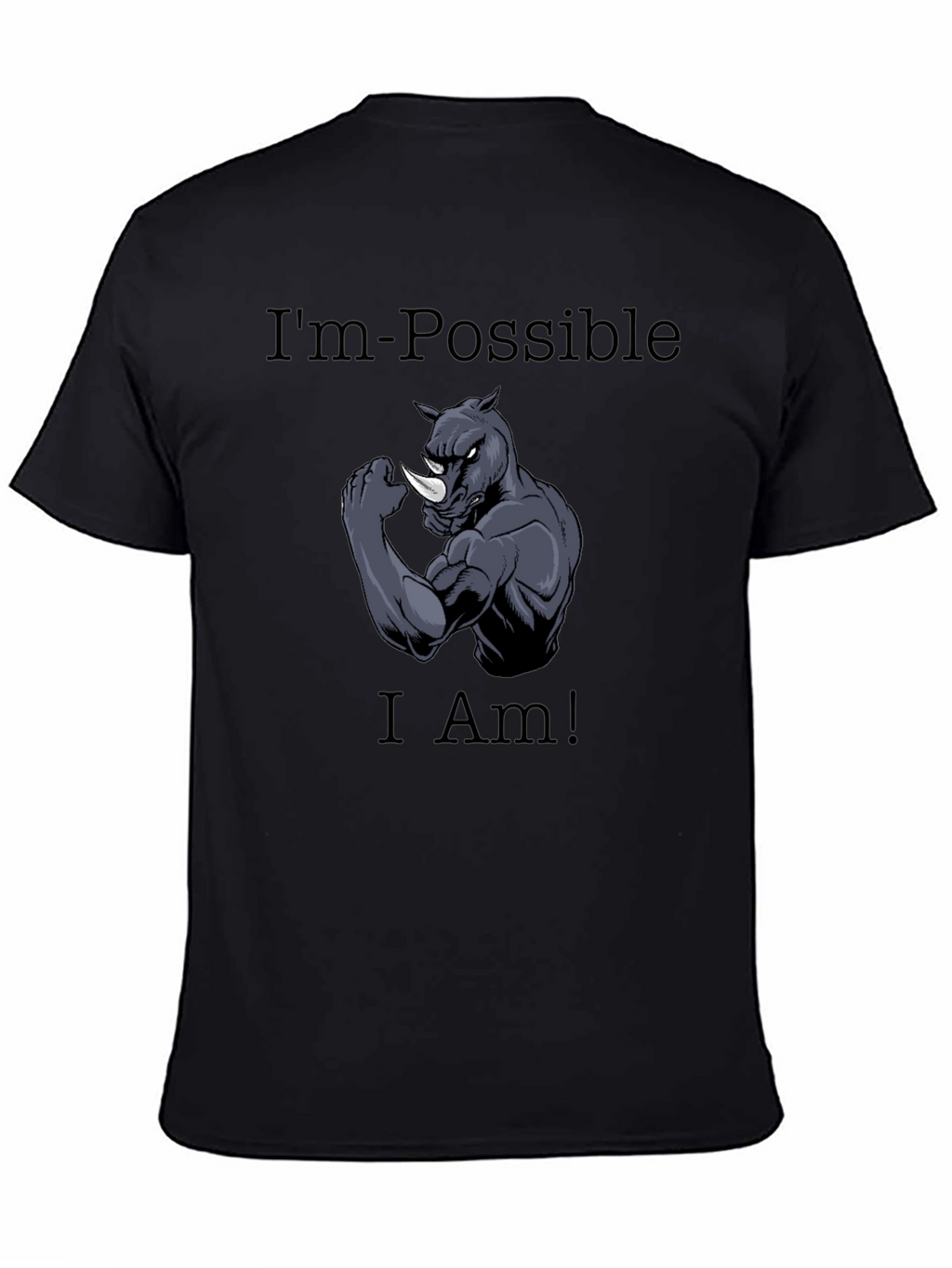 Im Possible Rhino Graphic Tee - Black